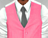 Suit Vest Pink & White