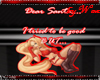 Naughty Santa 3D Sign 1