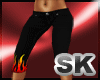 (SK) Black Flame Jeans