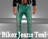 Biker Jeans Teal