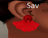 Red Fan Earrings