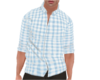 plaid shirt blue white c