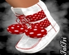 Red/White PomPom Boots