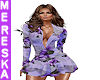 Purple Hibiscus Dress