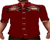 Red design western shirt