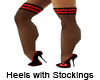 Heels w/Stockings Red
