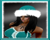 Teal Santa Helper Hat