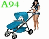 Baby blue Stroller