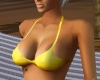 bikini top M yellow