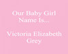 Baby Girl Name Reveal