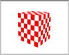 Red/white checkers cube