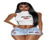 XOXO WHITE/ DENIM Set