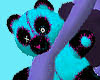 Neon Zombie Panda Blue