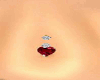 HeartRuby belly piercing