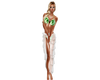 GreenWhite Sarong Bikini