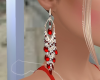 Ruby Red Drop Earrings