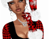 Red Plaid WH Fur Gloves