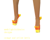 orange and yellow heels