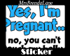 Pregnant sticker