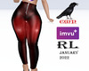 Pants Leather Dark Red