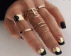 nails  black gold
