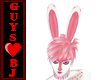 Pink Heart Bunny Ears