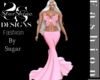 4800 Pink Butterfly Gown