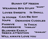 V| Bunny GF Sign