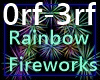 Rainbow Fireworks Bursts