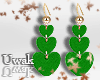 Heart Green Earrings