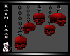 Red Hanging Skulls