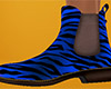 Blue Tiger Stripe Chelsea Boots (F)