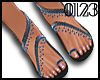 *0123* Blue Gem Sandals