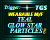 TEAL GLOW STAR PARTICLES