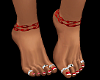 Red Jewlery Bare Feet