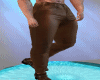 llzM Brown Leather Pants
