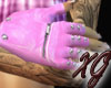 Pink Leather Gloves