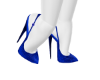 V+ Blue Slingback Heels