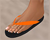 Orange Flip Flops (F)