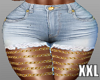 Chained Jeans Shorts XXL