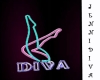 Neon Diva Wall Art