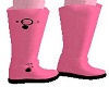 Kids pink n black boots