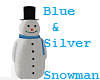 Blue & Silver Snowman