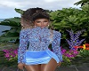 Jas Blue Lacy Top& Skirt
