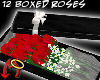 12 Boxed Roses - Red