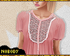 ! Lace Tee Pink