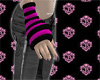pink and black armwarmer