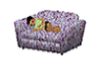 purple floral baby couch
