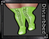 !LeatherThigh Highs Lime