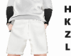 [HK] Shorts Jeans White